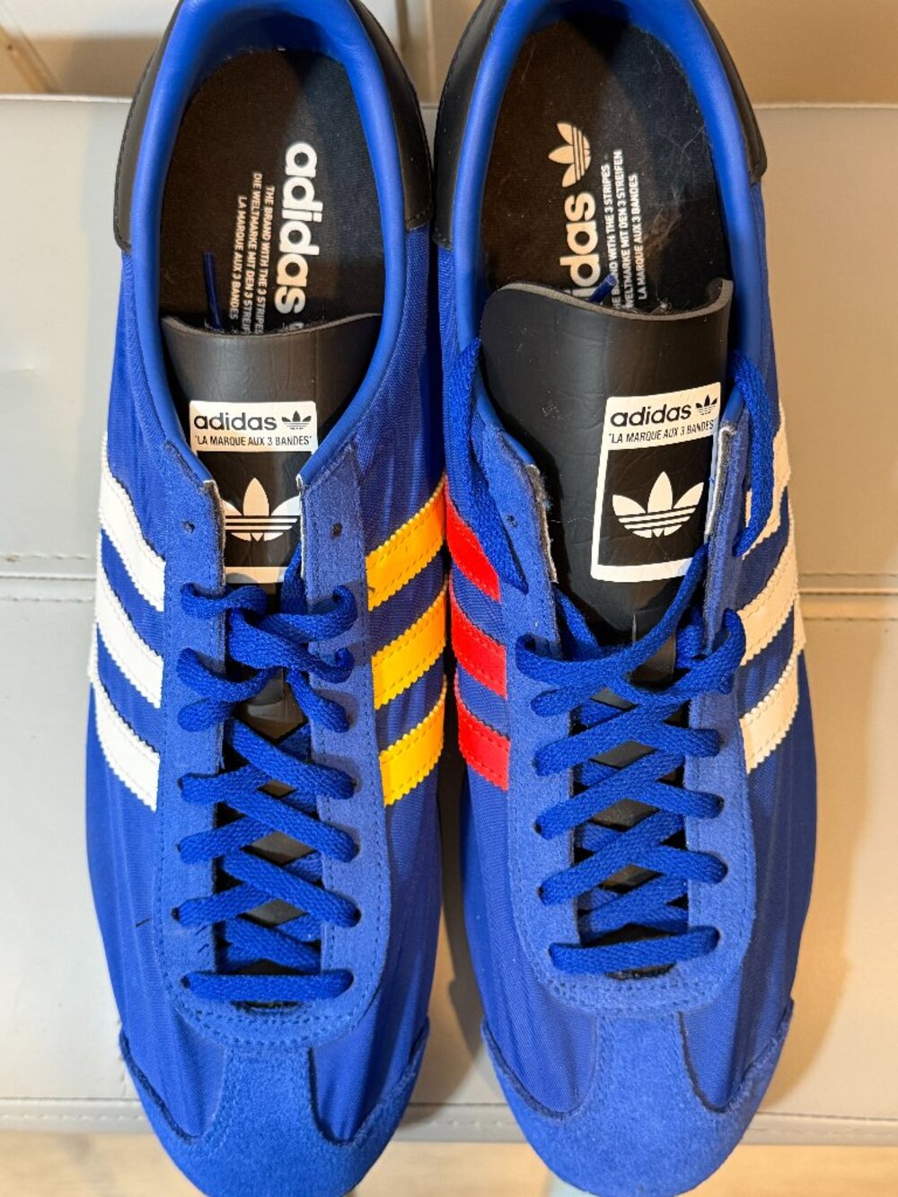 Adidas SL 72 Blue Nylon Sneakers Men's Vintage Style Colorblock